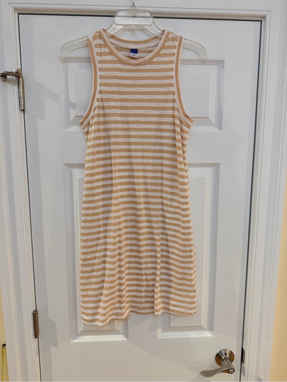 Ladies Size Small "Old Navy" Striped Sleeveless Sleeve Tee Dress GUC
